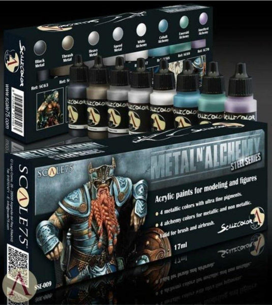 Scale 75 Scalecolor Metal n' Alchemy Steel Paint Set - Gap Games