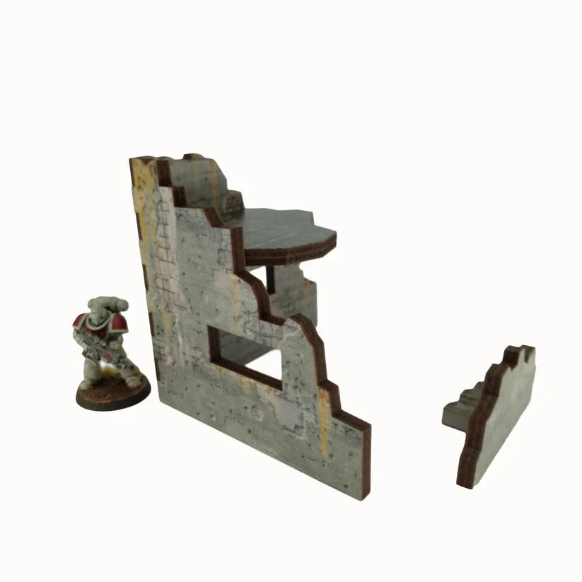 Battlefield Accessories: Scifi City Ruin 1 - 28mm (TTR)