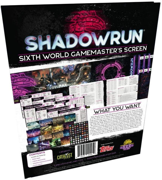 Shadowrun Sixth World RPG GM Screen - Gap Games