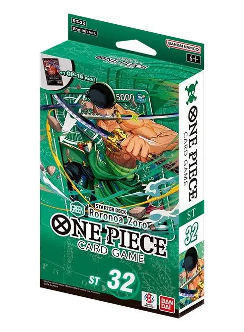 One Piece Card Game Starter Deck – Roronoa Zoro (Green) - ST-32