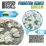 GREEN STUFF WORLD Shrubs TUFTS - 6mm FROSTED SNOW - GREEN