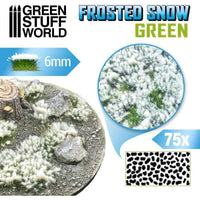 GREEN STUFF WORLD Shrubs TUFTS - 6mm FROSTED SNOW - GREEN