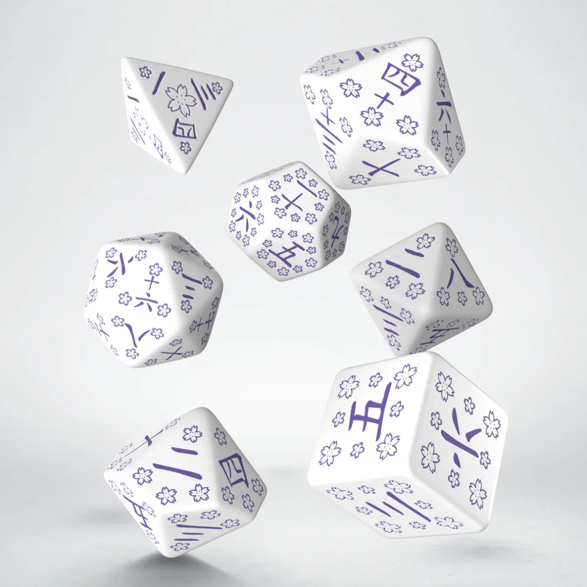 Q Workshop - Blue Star Lotus Japanese 7 Dice Set