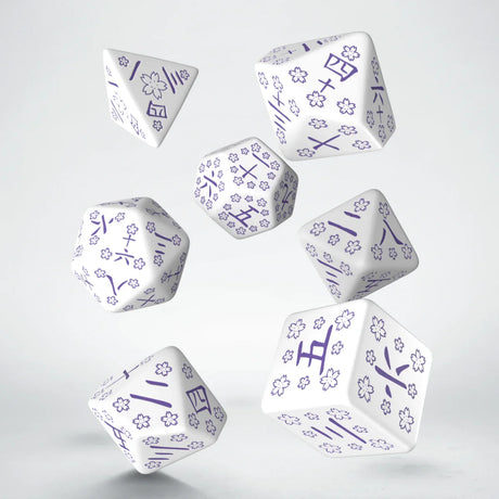 Q Workshop - Blue Star Lotus Japanese 7 Dice Set