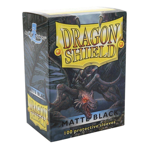 Sleeves - Dragon Shield - Box 100 - Black MATTE - Gap Games