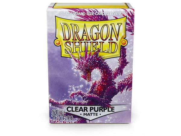 Sleeves - Dragon Shield - Box 100 - Clear Purple MATTE - Gap Games