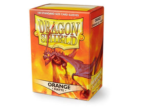 Sleeves - Dragon Shield - Box 100 - Orange MATTE - Gap Games