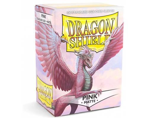 Sleeves - Dragon Shield - Box 100 - Pink MATTE - Gap Games