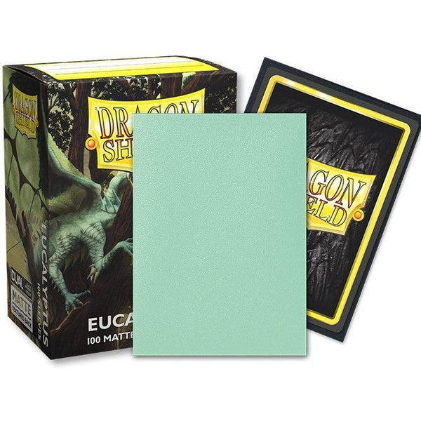 Sleeves - Dragon Shield - Box 100 - Standard Size Dual Matte Eucalyptus Green Lehel - Gap Games