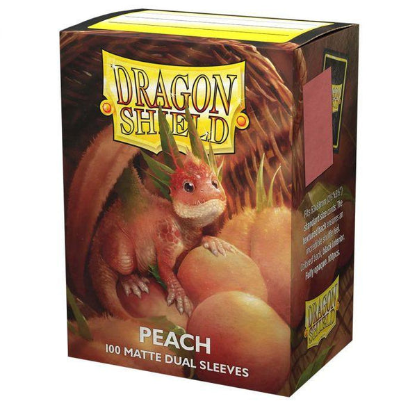 Sleeves - Dragon Shield - Box 100 - Standard Size Dual Matte Peach Piip - Gap Games
