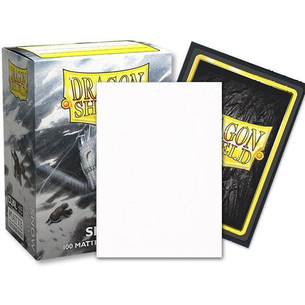 Sleeves - Dragon Shield - Box 100 - Standard Size Dual Matte Snow White Mirin - Gap Games