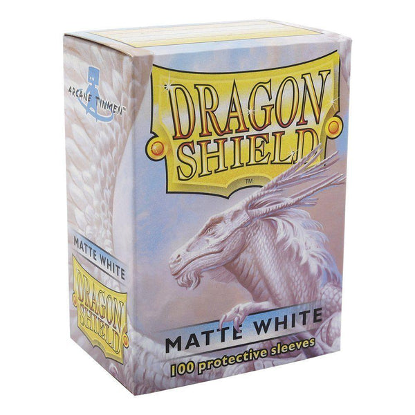 Sleeves - Dragon Shield - Box 100 - White MATTE - Gap Games