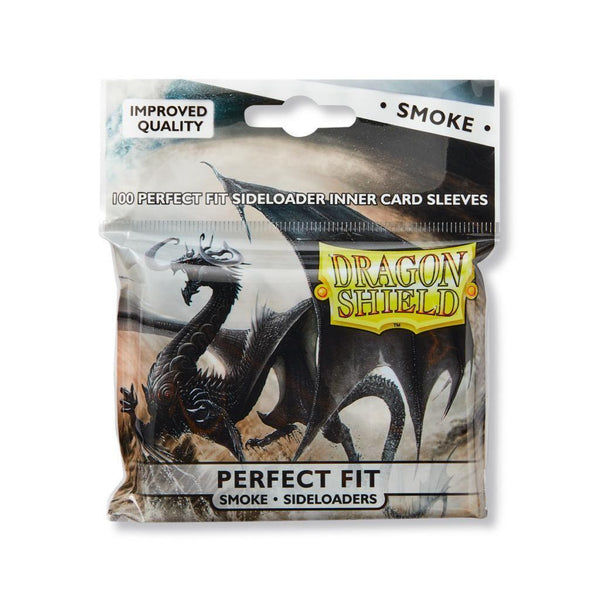 Sleeves - Dragon Shield - Perfect Fit SIDELOADER 100/pack Smoke - Gap Games