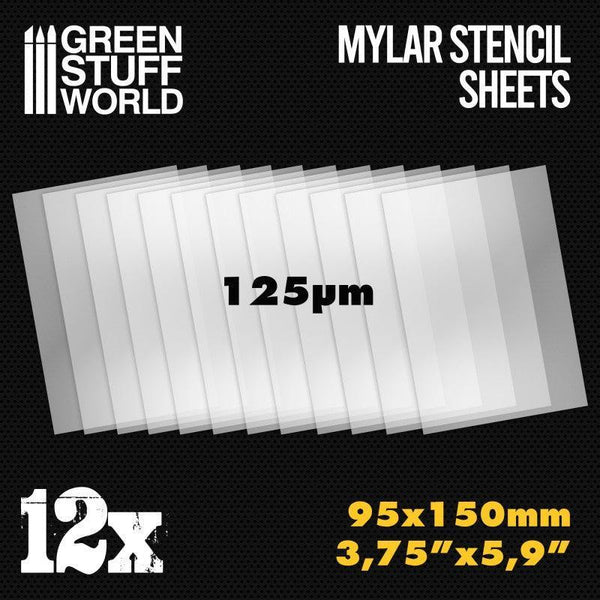 Small Mylar Stencil Sheets x12 - Gap Games