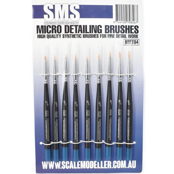 SMS Micro Detailing Brush Set (Synthetic) 9pc - Gap Games