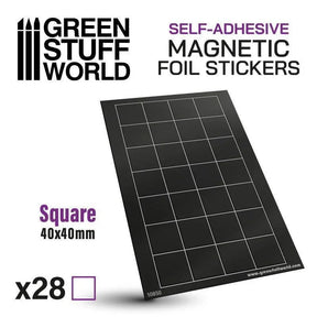Square Magnetic Sheet SELF-ADHESIVE - 40x40mm - Gap Games