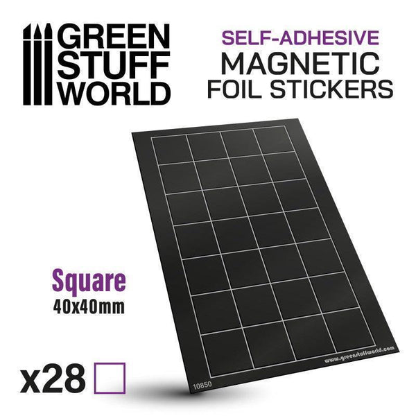 Square Magnetic Sheet SELF-ADHESIVE - 40x40mm - Gap Games