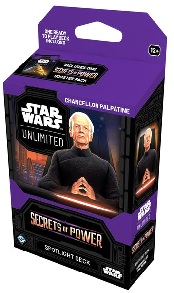 Star Wars Unlimited - Secrets of Power Spotlight Deck Display -  Chancellor Palpatine