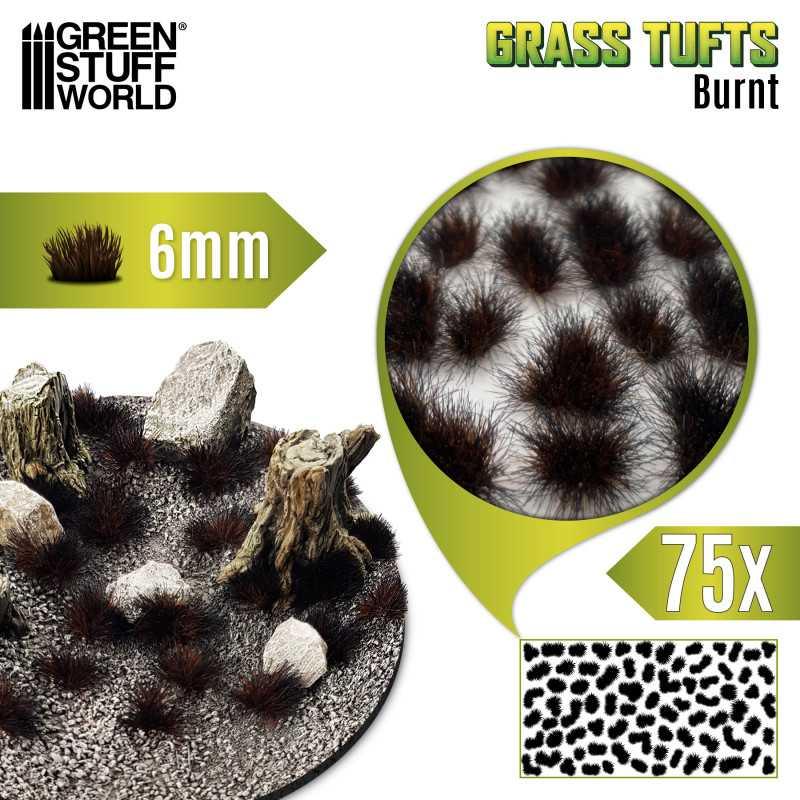 GREEN STUFF WORLD Static Grass Tufts 6 mm - Burnt Brown