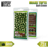 GREEN STUFF WORLD Static Grass Tufts 6 mm - Dark Green