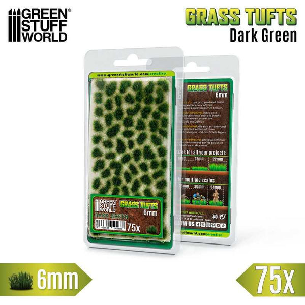 GREEN STUFF WORLD Static Grass Tufts 6 mm - Dark Green