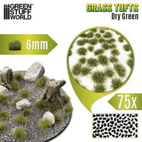 GREEN STUFF WORLD Static Grass Tufts 6 mm - Dry Green