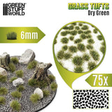GREEN STUFF WORLD Static Grass Tufts 6 mm - Dry Green