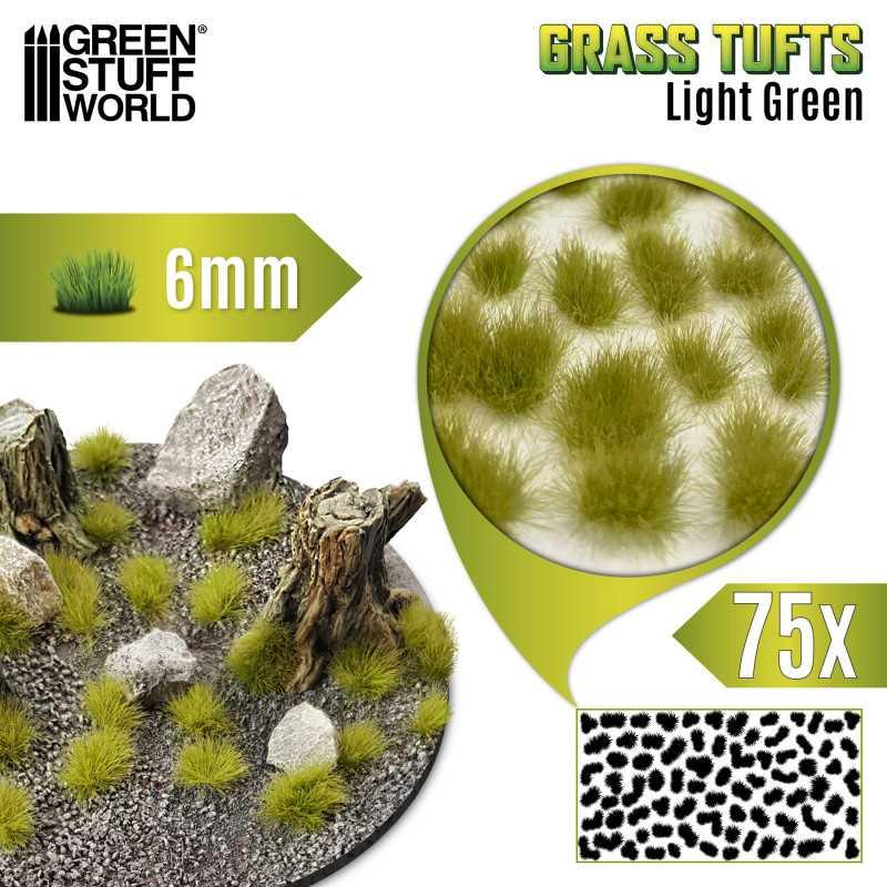 GREEN STUFF WORLD Static Grass Tufts 6 mm - Light Green