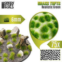 GREEN STUFF WORLD Grass TUFTs XXL 6mm - REALISTIC GREEN
