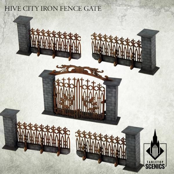 TABLETOP SCENICS Hive City Iron Fence Gate - Gap Games