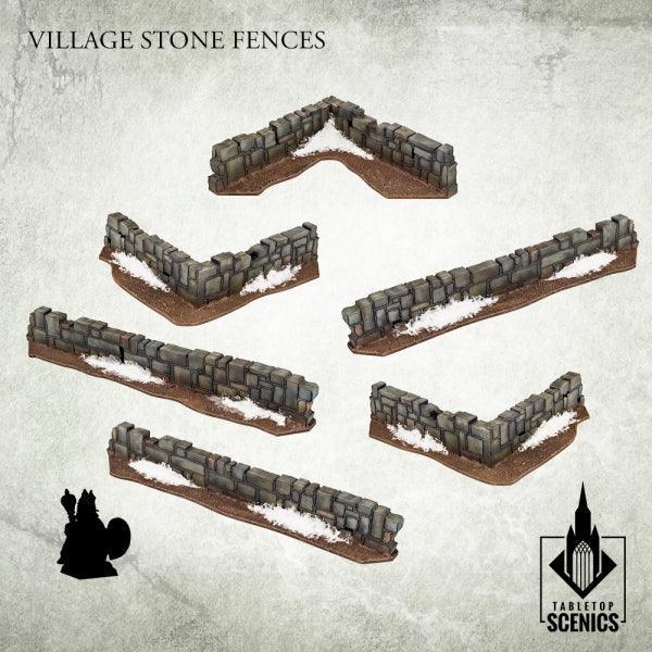 TABLETOP SCENICS Hospodars: Fantasy Dwarven Terrain - Village Stones Fences - Gap Games