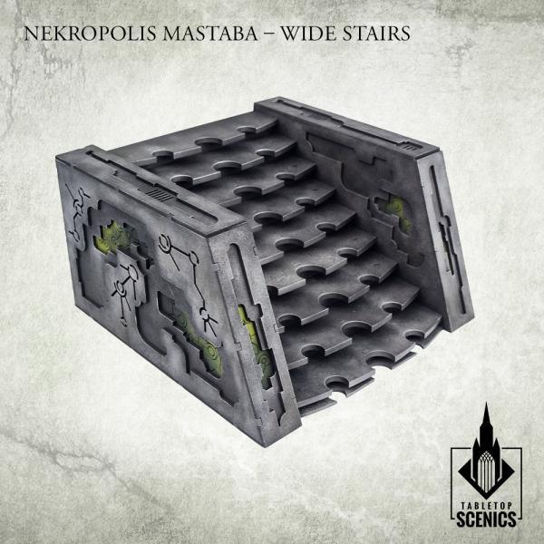 TABLETOP SCENICS Nekropolis: Immortal City - Nekropolis Mastaba - Wide Stairs - Gap Games