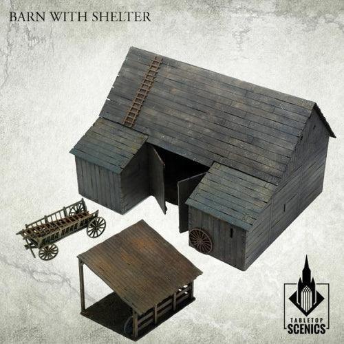 TABLETOP SCENICS Poland 1939 Barn with Shelter - Gap Games