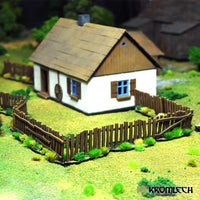 TABLETOP SCENICS Poland 1939 Wooden Fence - Straight Sections - Gap Games