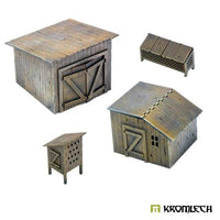 TABLETOP SCENICS Poland 1939 Wooden Shed with Rabbit Cage and Pigeon House - Gap Games