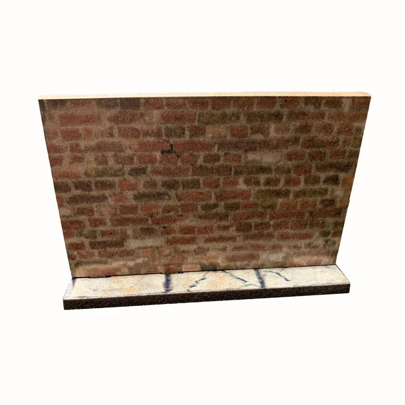 Battlefield Accessories: Tall Brick Walls - 28mm (TTR) Red Brick
