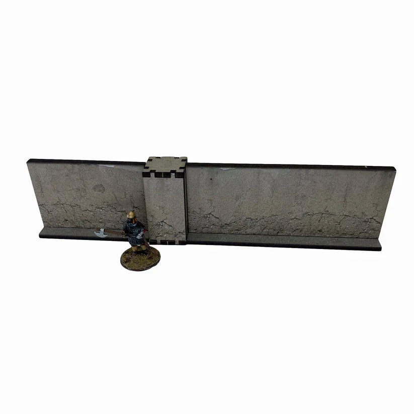 Battlefield Accessories: Tall Brick Walls - 28mm (TTR) Adobe