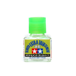 Tamiya Extra-Thin Cement - 40ml (Quick-Setting) - Gap Games