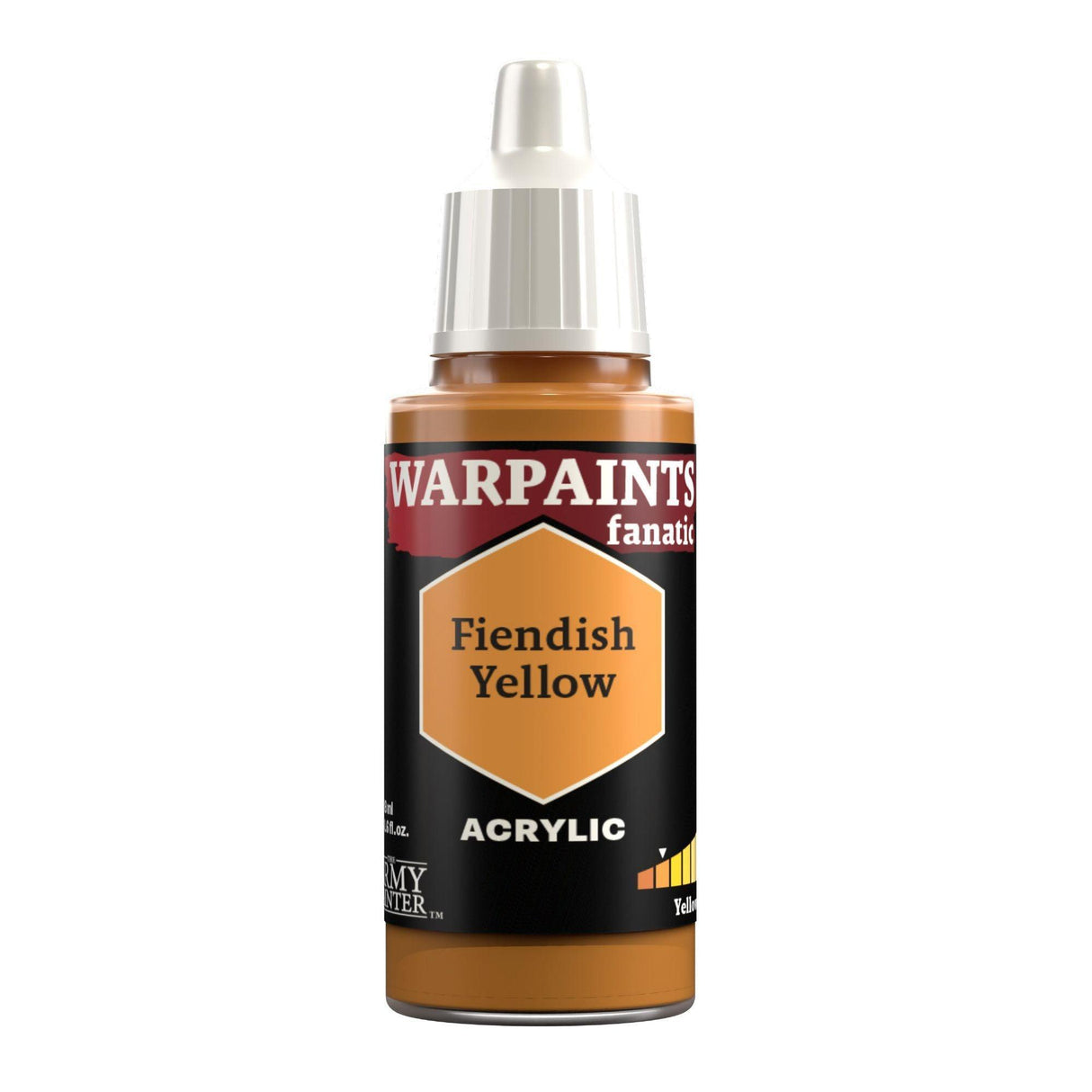 The Army Painter Warpaints Fanatic: Fiendish Yellow - 18ml Acrylic Paint - Gap Games
