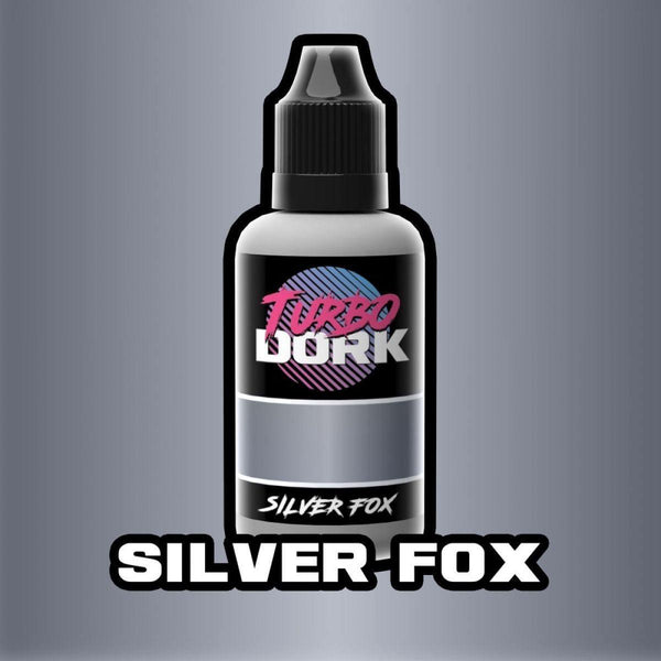 Turbo Dork Silver Fox Metallic Acrylic Paint 20ml Bottle - Gap Games