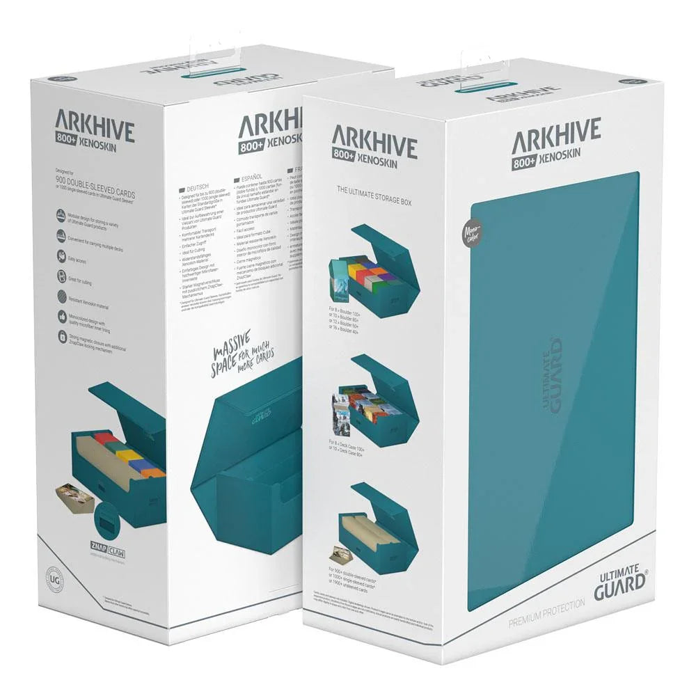 Ultimate Guard: Deck Case – XenoSkin Monocolour Arkhive Flip Case 800+ – Petrol