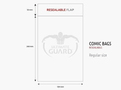 Ultimate Guard: Comic Bags – Resealable – Regular Size