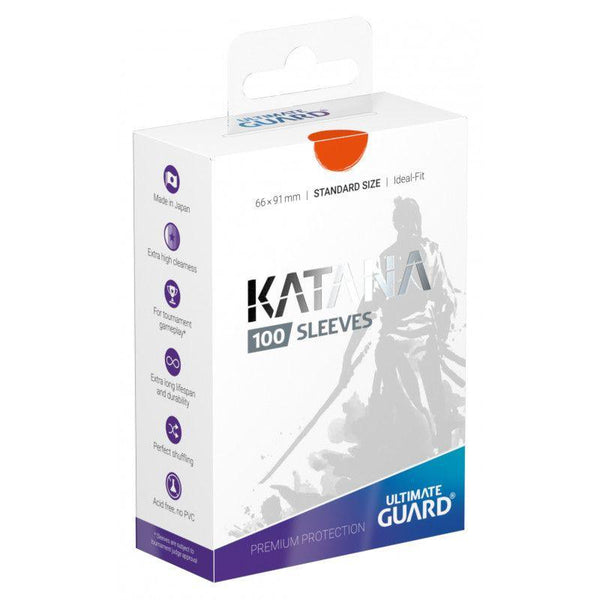 Ultimate Guard Katana Standard Size Sleeves Orange (100) - Gap Games