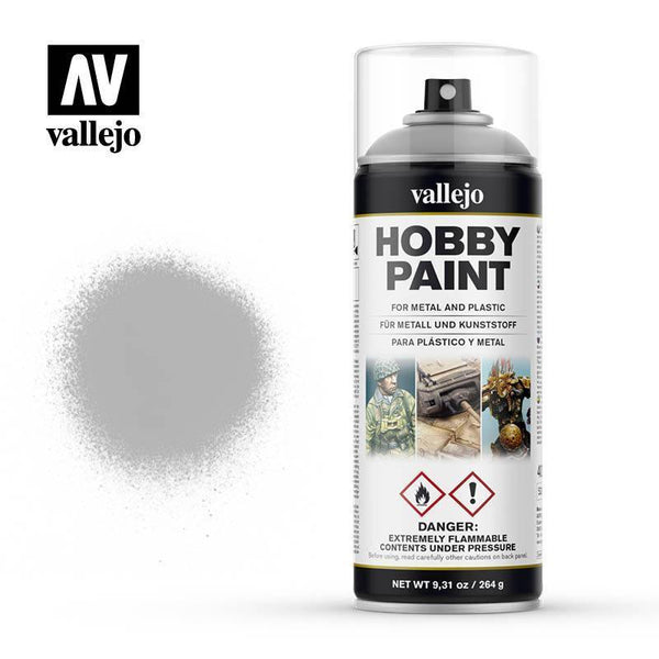 Vallejo 28011 Aerosol Grey Primer 400ml Hobby Spray Paint - Pick-Up Instore Only - Gap Games