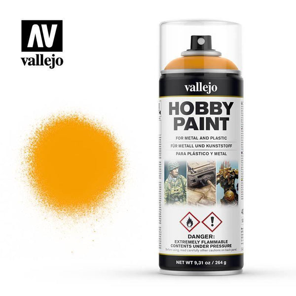 Vallejo 28018 Aerosol Sun Yellow 400ml Hobby Spray Paint - Pick-Up Instore Only - Gap Games