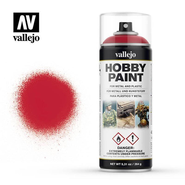 Vallejo 28023 Aerosol Bloody Red 400ml Hobby Spray Paint - Pick-Up Instore Only - Gap Games