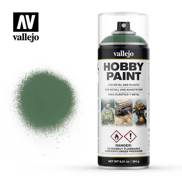 Vallejo 28028 Aerosol Sick Green 400ml Hobby Spray Paint - Pick-Up Instore Only - Gap Games