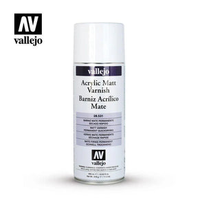 Vallejo 28531 Aerosol Matt Varnish 400ml Hobby Spray Paint PICKUP INSTORE ONLY - Gap Games