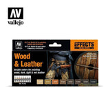Vallejo 70182 Model Color/Air Wood & Leather Acrylic Paint Set - Gap Games