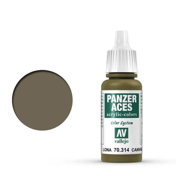 Vallejo 70314 Panzer Aces Canvas 17 ml Acrylic Paint - Gap Games